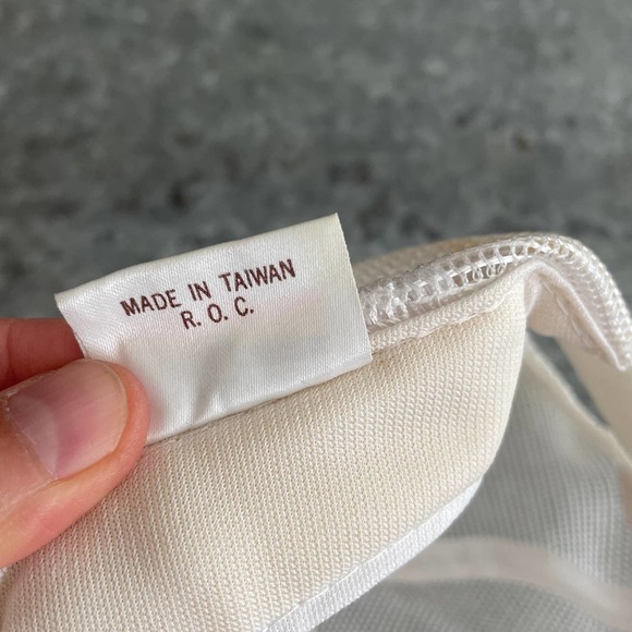 Vintage Latham Advertising Script Embroidered Snapback Hat White Blue Retro Dad - Picture 9 of 10